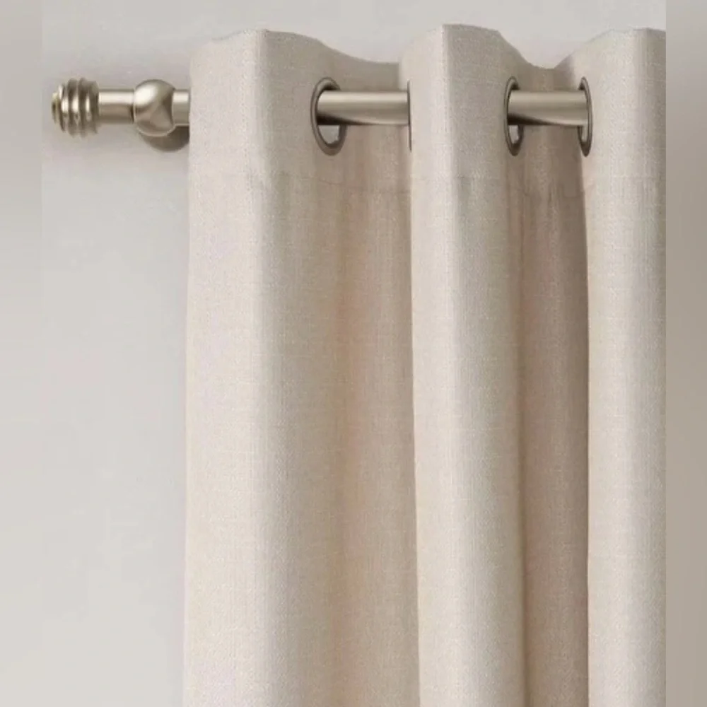 Textured Grid 100% Blackout Grommet Curtain Pair(2 Panels) 52